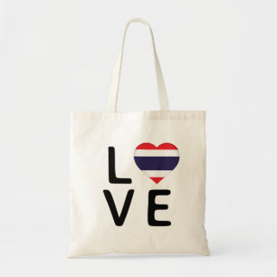 Liebe - Thailändische Flagge Tragetasche