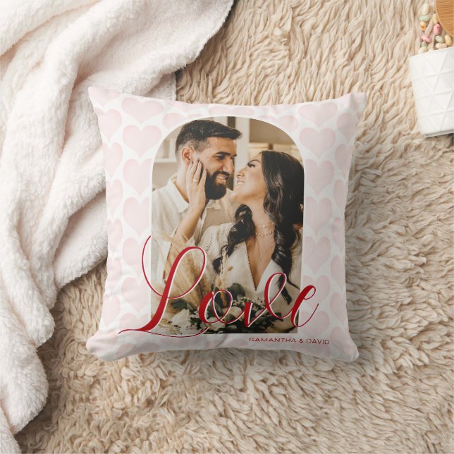 Liebe Thema Minimalistisch Valentinstag Foto Kissen (Decke)