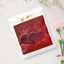 Liebe Themed Red Hearts Gastgeschenk Bags