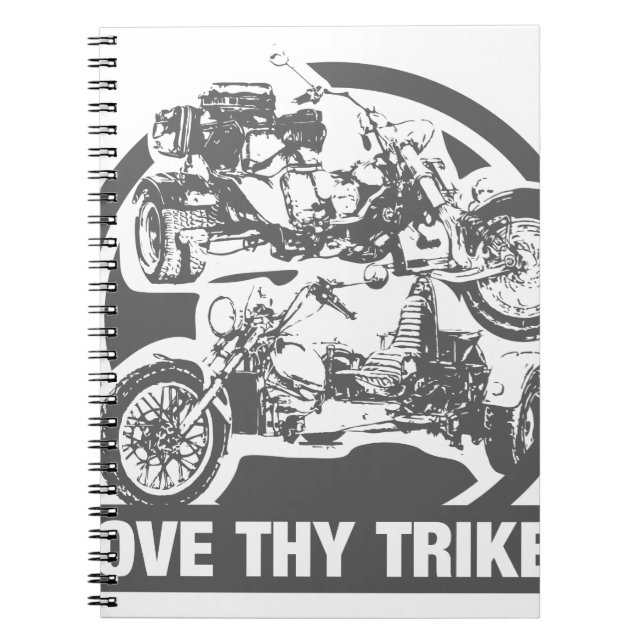 Liebe thy trike - Motorrad Notizblock (Vorderseite)