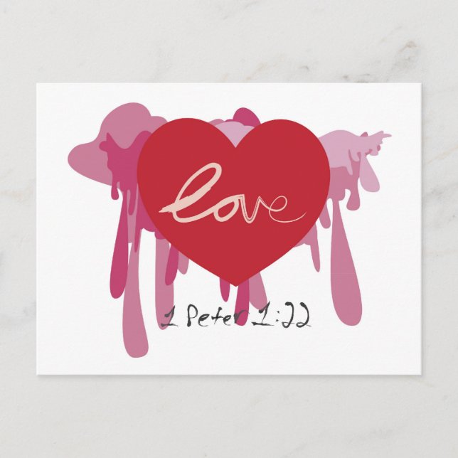 "Liebe tief" Postkarte (Vorderseite)