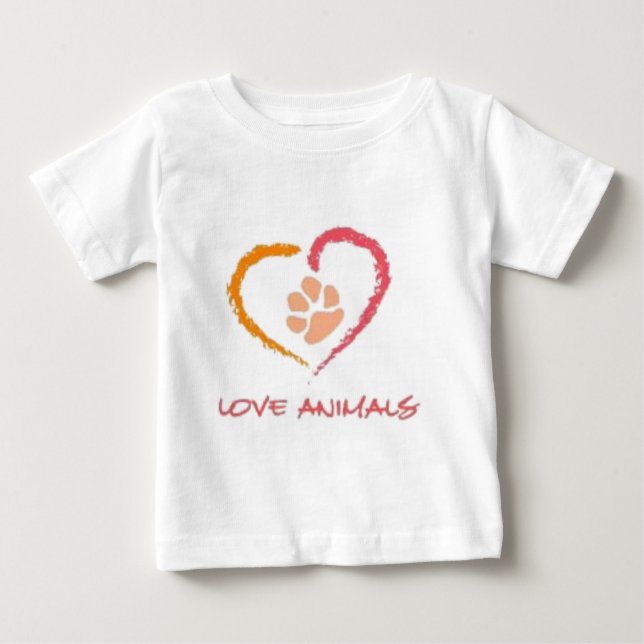 Liebe-Tiere Baby T-shirt (Vorderseite)