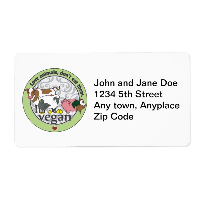 Liebe Tiere essen sie nicht Vegan (Vorne)
