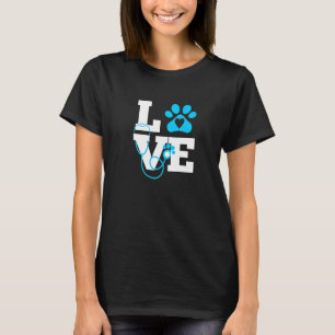 Liebe Tiermedizin Vet Tech Woche Lehrer Pri T-Shirt