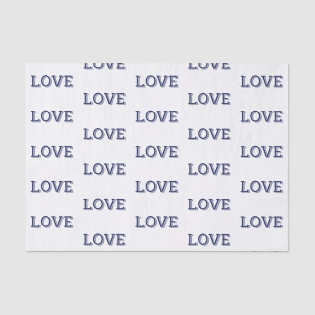 LIEBE Tissue Paper Seidenpapier (Vorderseite)