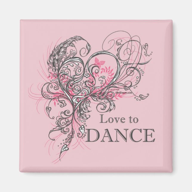 Liebe to Dance Magnet (anpassbar) (Vorne)