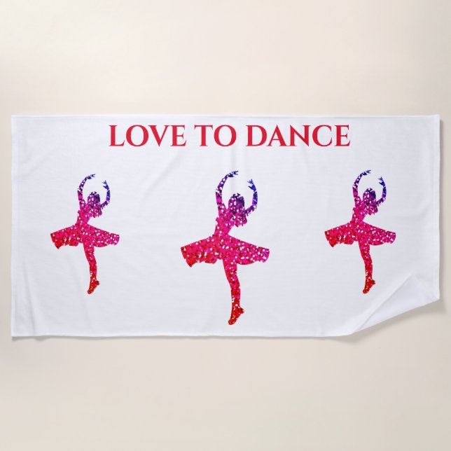 LIEBE TO DANCE Strandtuch. Strandtuch (Vorderseite)