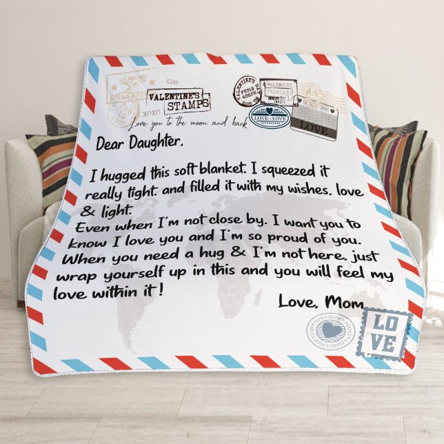 Liebe Tochter, Blanket, Geschenk für Tochter Fleecedecke (Von Creator hochgeladen)