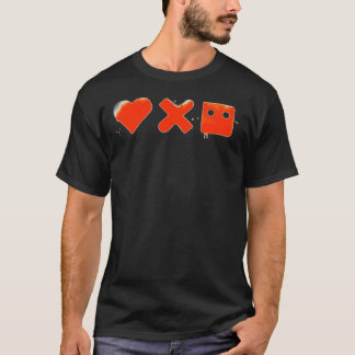 Liebe, Tod und Amp; Roboter-Logo als horizontal es T-Shirt