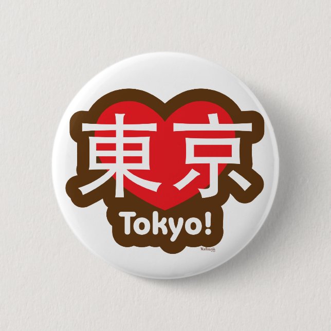 Liebe-Tokyo-Knopf Button (Vorderseite)