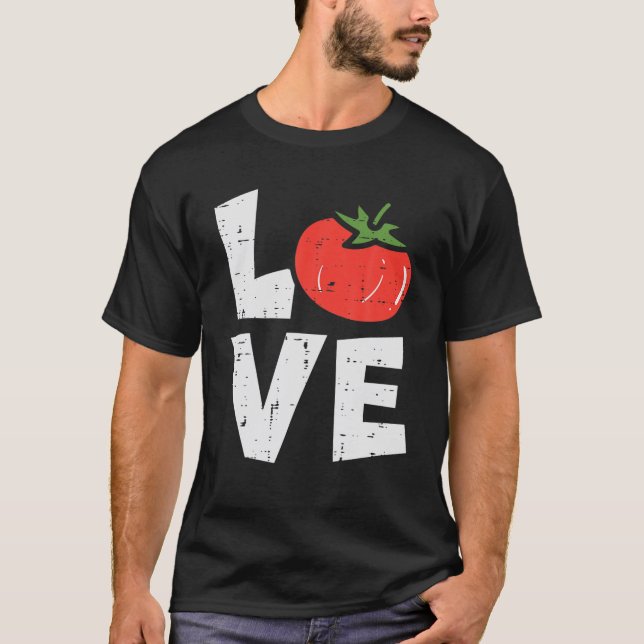 Liebe Tomatengärten Gemüsebaumgarten Männer T-Shirt (Vorderseite)