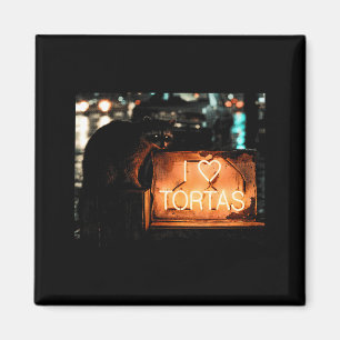 Liebe Tortas Waschbär mexikanisches Essen Magnet