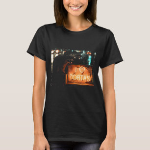 Liebe Tortas Waschbär mexikanisches Essen T-Shirt
