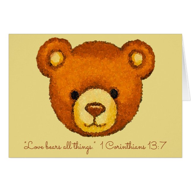 Liebe trägt alles Things~Scripture~Bear (Vorderseite (Horizontal))