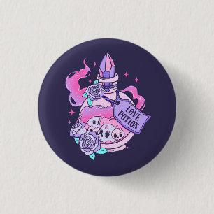 Liebe Tränke Niedlich Rosa Halloween Flasche Button