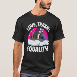 Liebe Trash & Equality Opossum Bisexuelle Flagge B T-Shirt