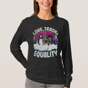 Liebe Trash & Equality Opossum Raccoon Bisexuelle T-Shirt