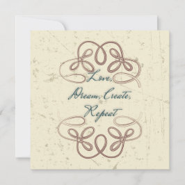 Liebe, Traum, Erstellen, Wiederholen des Folk-Desi Karte