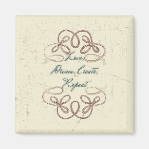 Liebe, Traum, Erstellen, Wiederholen des Folk-Desi Magnet