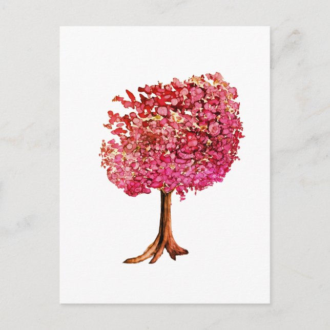 Liebe Tree Cherry Blossom Postkarte (Vorderseite)