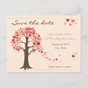 Liebe Tree Hearts Wedding Save the Date