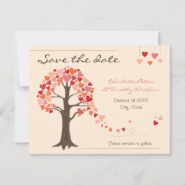 Liebe Tree Hearts Wedding Save the Date
