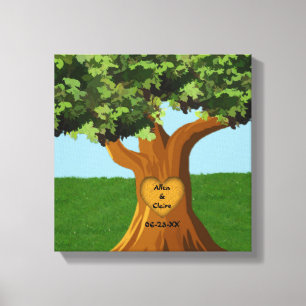 Liebe Tree Individuelle Name Wrapped Canvas Print Leinwanddruck