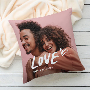 Liebe   Trendige, handgeschriebene Texte und Herz  Kissen