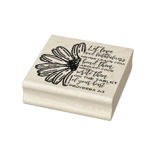 Liebe & Treue-Typografie Benutzerdefinierter Bibel Gummistempel