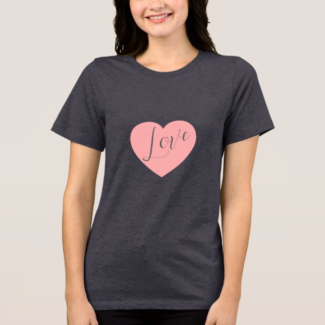 Liebe Tri-Blend Shirt (Vorderseite)