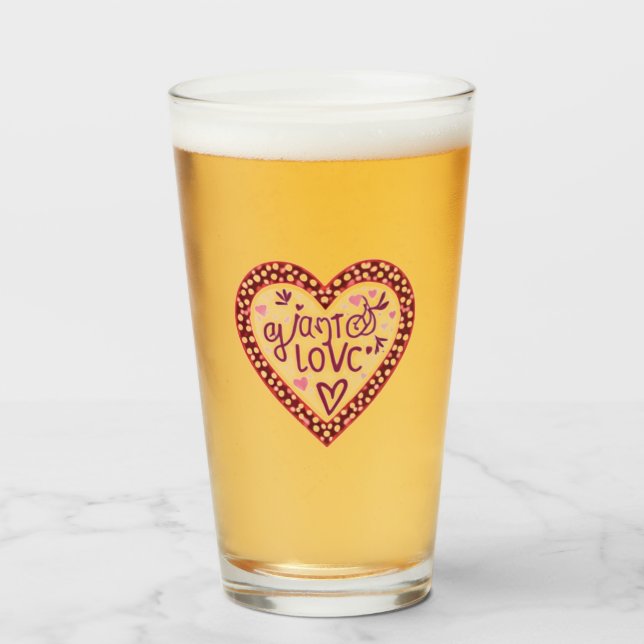 Liebe Trinkgläser Glas (Vorne (Gefüllt))