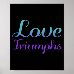 Liebe triumphiert über Suizidprävention Premium Tr Poster