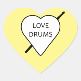Liebe Trommeln Heart Stickers (Packung mit 20 Stüc