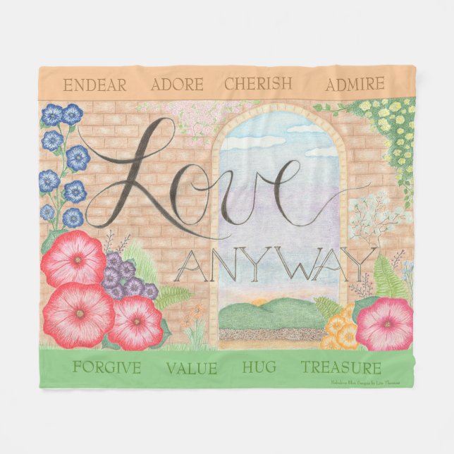 Liebe trotzdem 50" x 60" Fleece Blanket (Vorderseite (Horizontal))