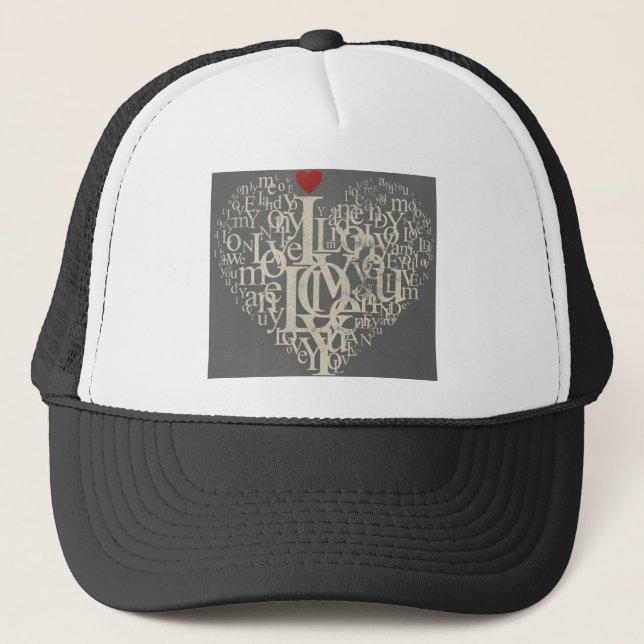 Liebe Trucker Hat Truckerkappe (Vorderseite)