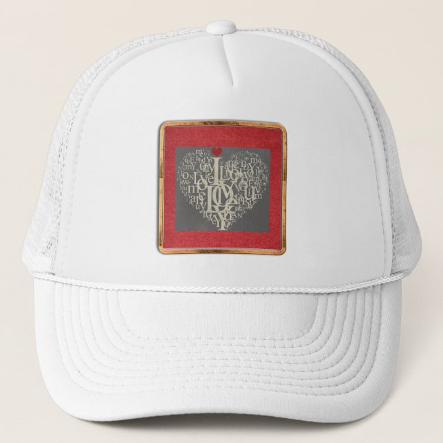 Liebe Trucker Hat Truckerkappe (Vorderseite)