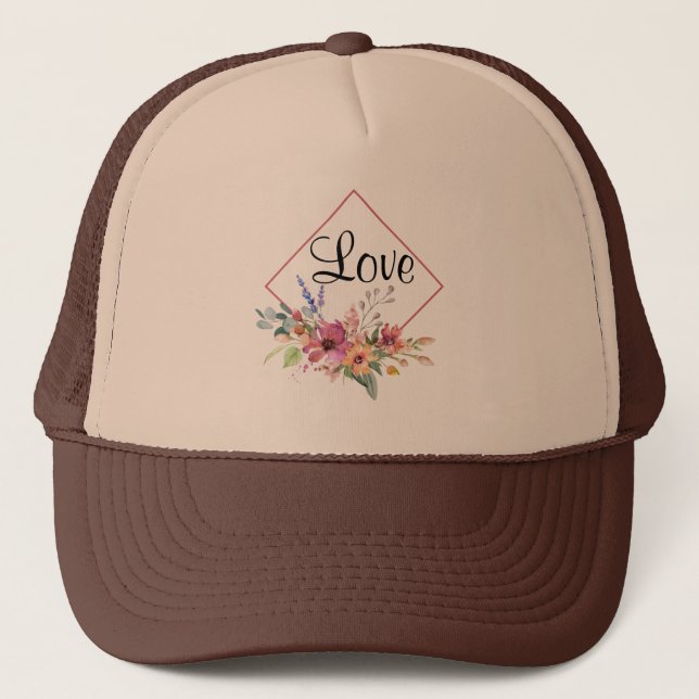 Liebe Trucker Hat Truckerkappe (Vorderseite)
