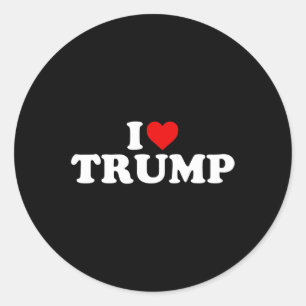 Liebe Trump - Herz Runder Aufkleber