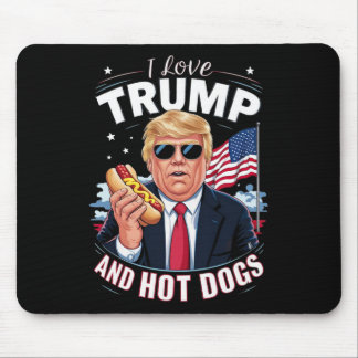 Liebe Trump und heiße Hunde - Unglaublich witzig k Mousepad