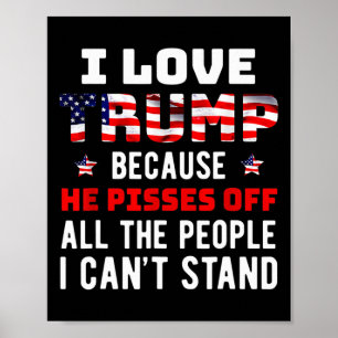 Liebe Trump, weil er die Leute, die ich kann, verä Poster