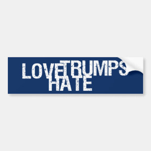 Liebe-Trumpf-Hass Autoaufkleber