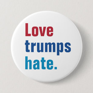 Liebe-Trumpf-Hass Button