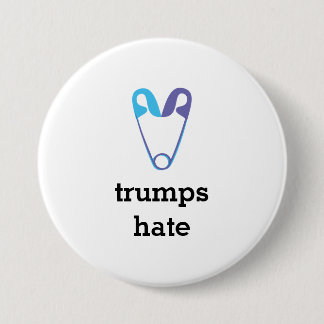 Liebe-Trumpf-Hass-Sicherheits-Button-Knopf Button