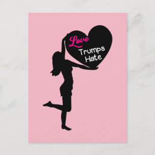 Liebe Trumps Hass und Frauenrechte Postkarte