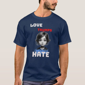 LIEBE TRUMPS HATE - anti Donald tee