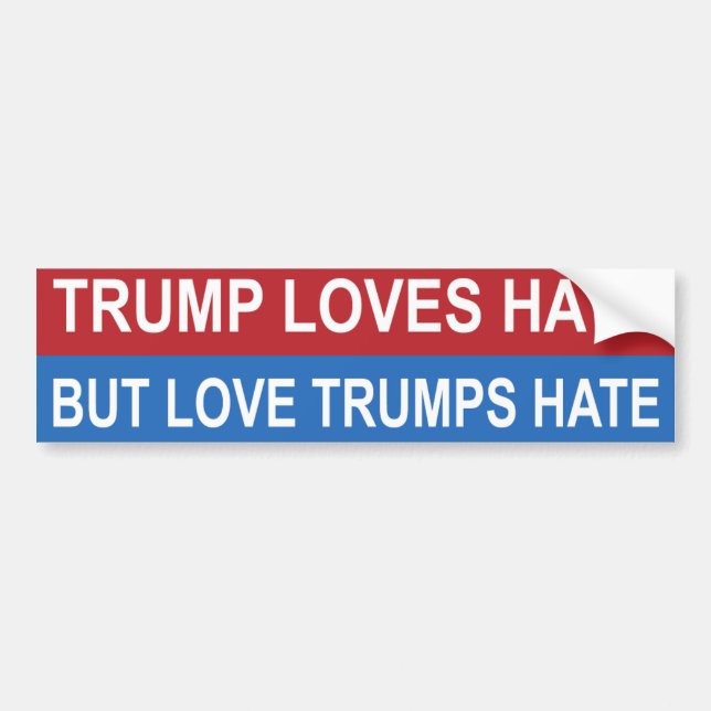Liebe Trumps Hate Autoaufkleber (Vorne)