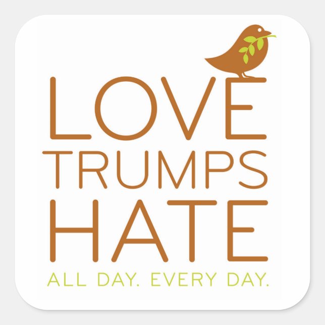 Liebe Trumps Hate Sticker (Vorderseite)