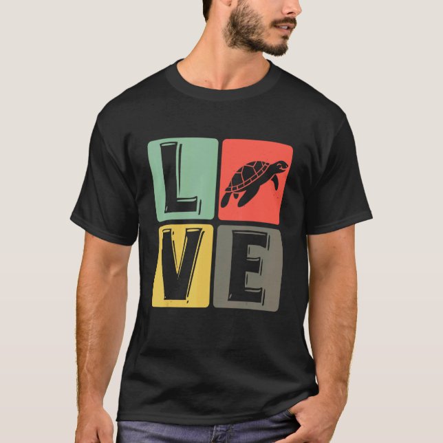 Liebe Turtle Ocean Süße Tier T-Shirt (Vorderseite)