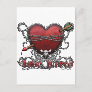 Liebe tut weh postkarte