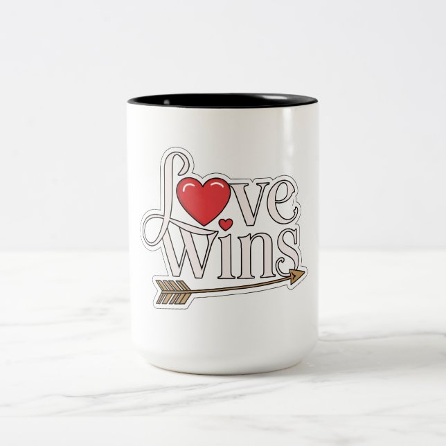 Liebe Twins - Zwei-Tonen-Tasse (15 oz) Zweifarbige Tasse (Mittel)